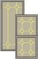 double diamond brass grid window design