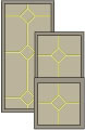 single diamond brass grid window design