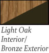 light oak interior and bronze exterior Casement Windows