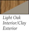 light oak interior and clay exterior Patio Doors